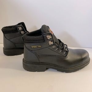 Brahma steel toed leather work boots mens size 14 wide